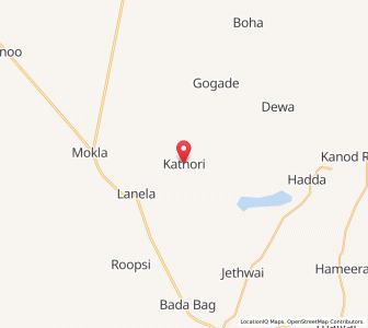 Map of Kathori, Rajasthan