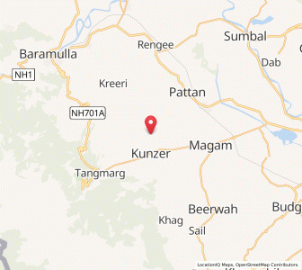 Map of Katibug, Kashmir