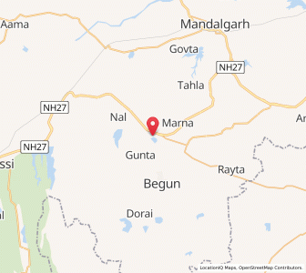 Map of Katoda, Rajasthan