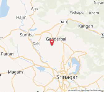 Map of Katsan, Kashmir