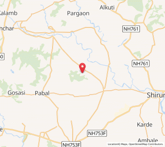 Map of Kauthe, Maharashtra