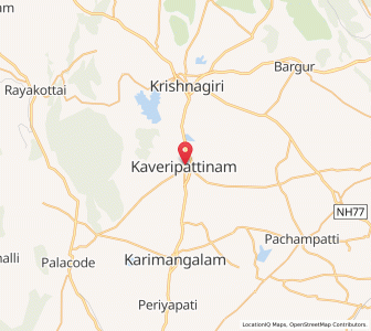 Map of Kāveripatnam, Tamil Nadu
