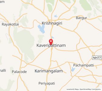 Map of Kaverippattanam, Tamil Nadu