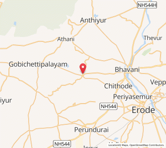 Map of Kavindapadi, Tamil Nadu
