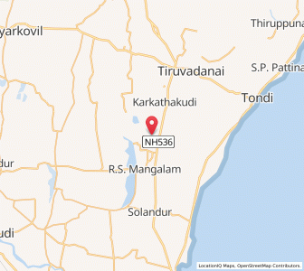 Map of Kavvur, Tamil Nadu