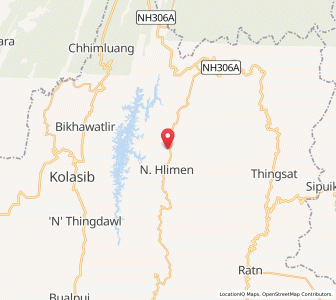 Map of Kawihruilian, Mizoram