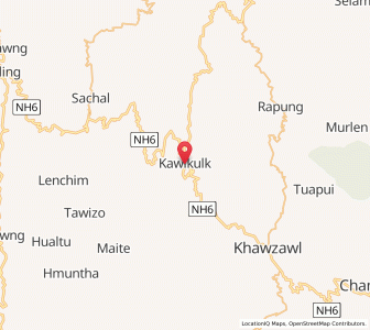 Map of Kawlkulh, Mizoram