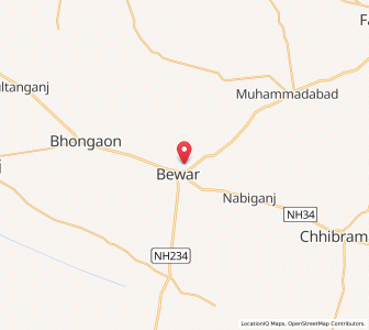 Map of Kazihar, Uttar Pradesh