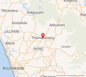 Map of Kedavur, Kerala