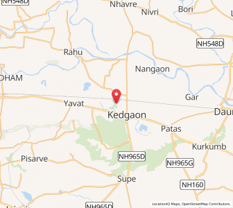Map of Kedgaon, Maharashtra