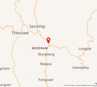 Map of Keitumkawn, Mizoram