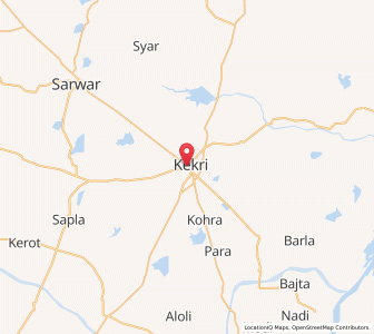 Map of Kekri, Rajasthan