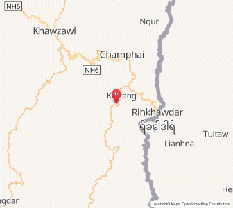 Map of Kelkang, Mizoram