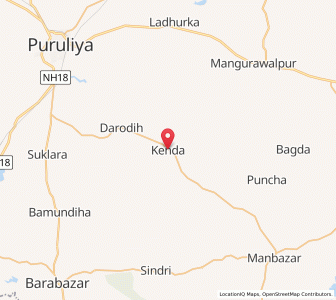 Map of Kenda, West Bengal