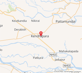 Map of Kendraparha, Odisha