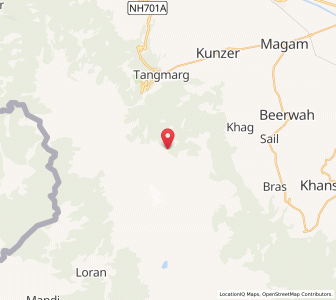 Map of Keodalah, Kashmir