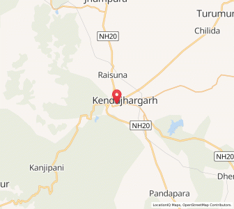 Map of Keonjhargarh, Odisha