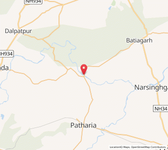 Map of Kerbana, Madhya Pradesh