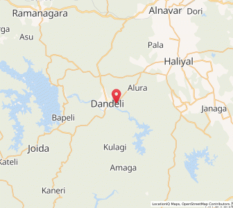 Map of Kervad, Karnataka