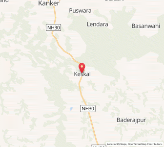 Map of Keskal, Chhattisgarh