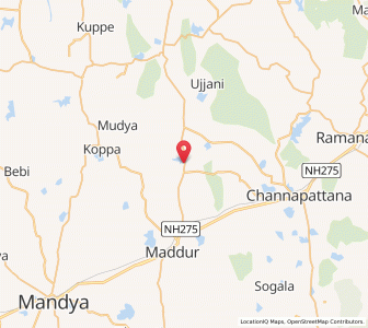 Map of Kesturu, Karnataka