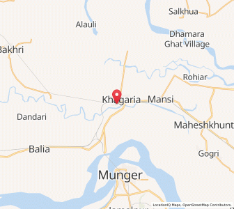 Map of Khagaria, Bihar