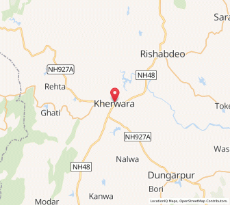 Map of Khairwara, Rajasthan