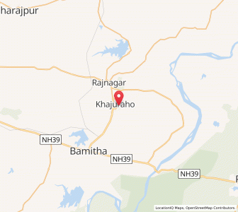 Map of Khajurâho, Madhya Pradesh