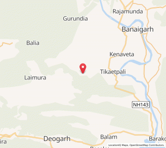 Map of Khajurdihi, Odisha
