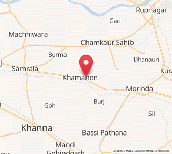 Map of Khamānon Kalān, Punjab