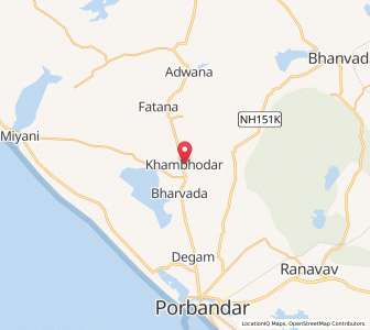 Map of Khambhodar, Gujarat