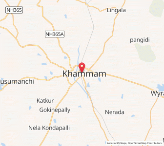Map of Khammam, Andhra Pradesh