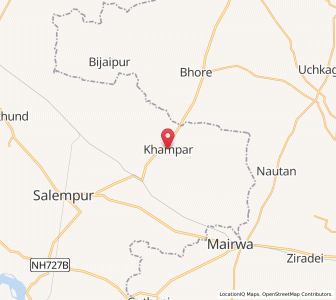 Map of Khampar, Uttar Pradesh