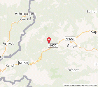 Map of Khanbal, Kashmir