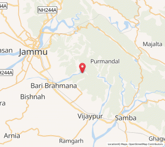 Map of Khaner, Kashmir