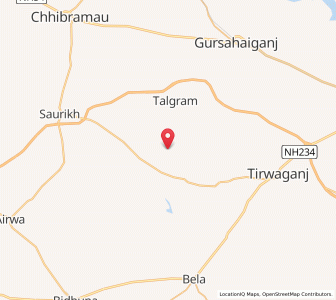 Map of Khaniapur, Uttar Pradesh