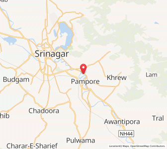 Map of Khankahbagh, Kashmir