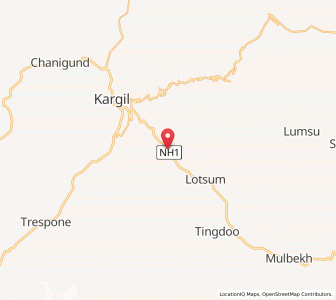 Map of Khardang, Kashmir