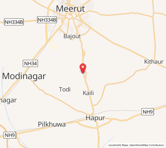 Map of Kharkhauda, Uttar Pradesh