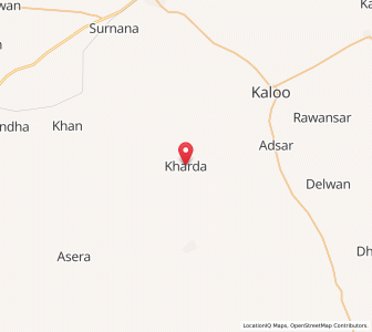 Map of Kharro, Rajasthan