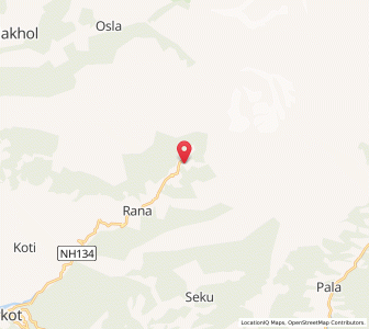 Map of Kharsali, Uttarakhand