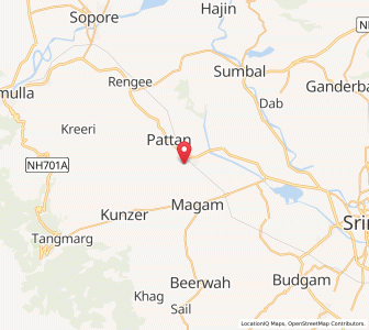 Map of Khasapur, Kashmir