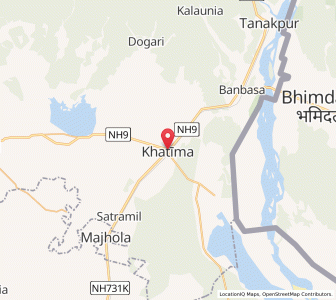Map of Khatima, Uttarakhand