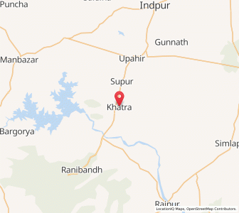 Map of Khatra, West Bengal