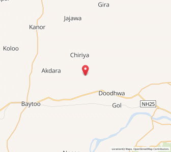 Map of Khattu, Rajasthan