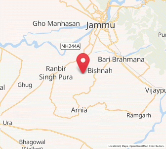 Map of Khaur, Kashmir
