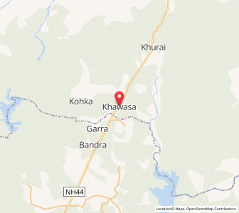 Map of Khawasa, Madhya Pradesh