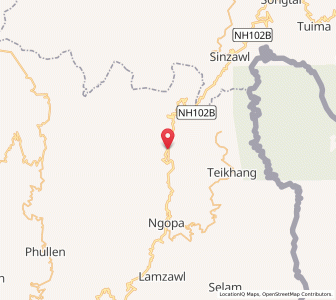 Map of Khawdungsei, Mizoram