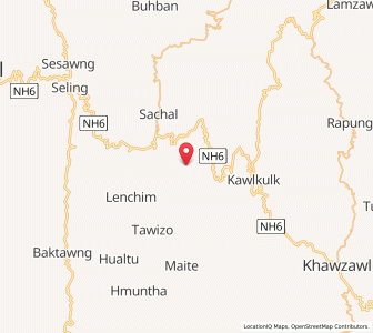 Map of Khawthlir, Mizoram