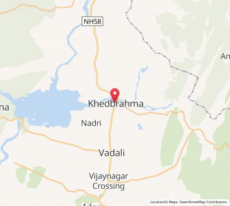 Map of Khed Brahma, Gujarat
